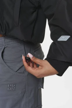 Pegador Floro Volume Puffer Bomber Jacket Black