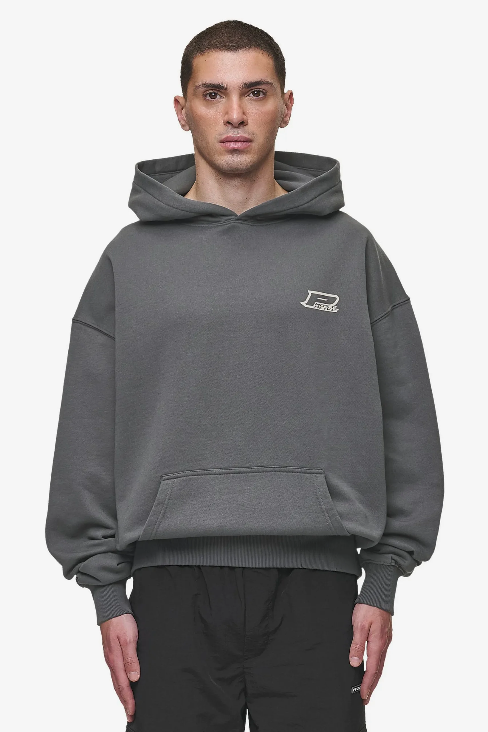 Pegador Fox Oversized Hoodie Washed Anthracite