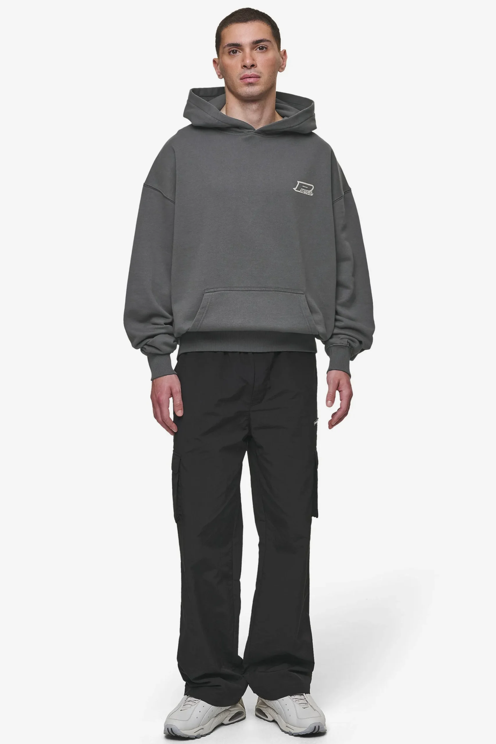 Pegador Fox Oversized Hoodie Washed Anthracite