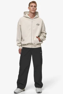 Pegador Fox Oversized Sweat Jacket Washed Light Beige