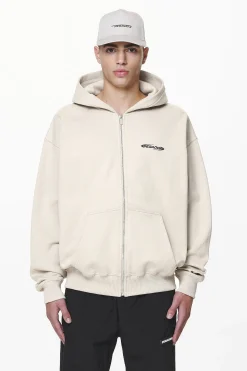 Pegador Furber Oversized Sweat Jacket Washed Dust Cream