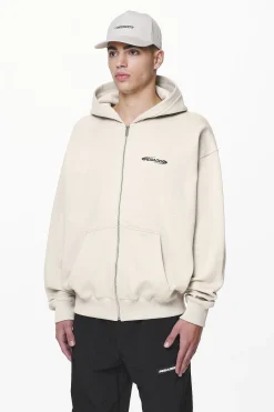 Pegador Furber Oversized Sweat Jacket Washed Dust Cream