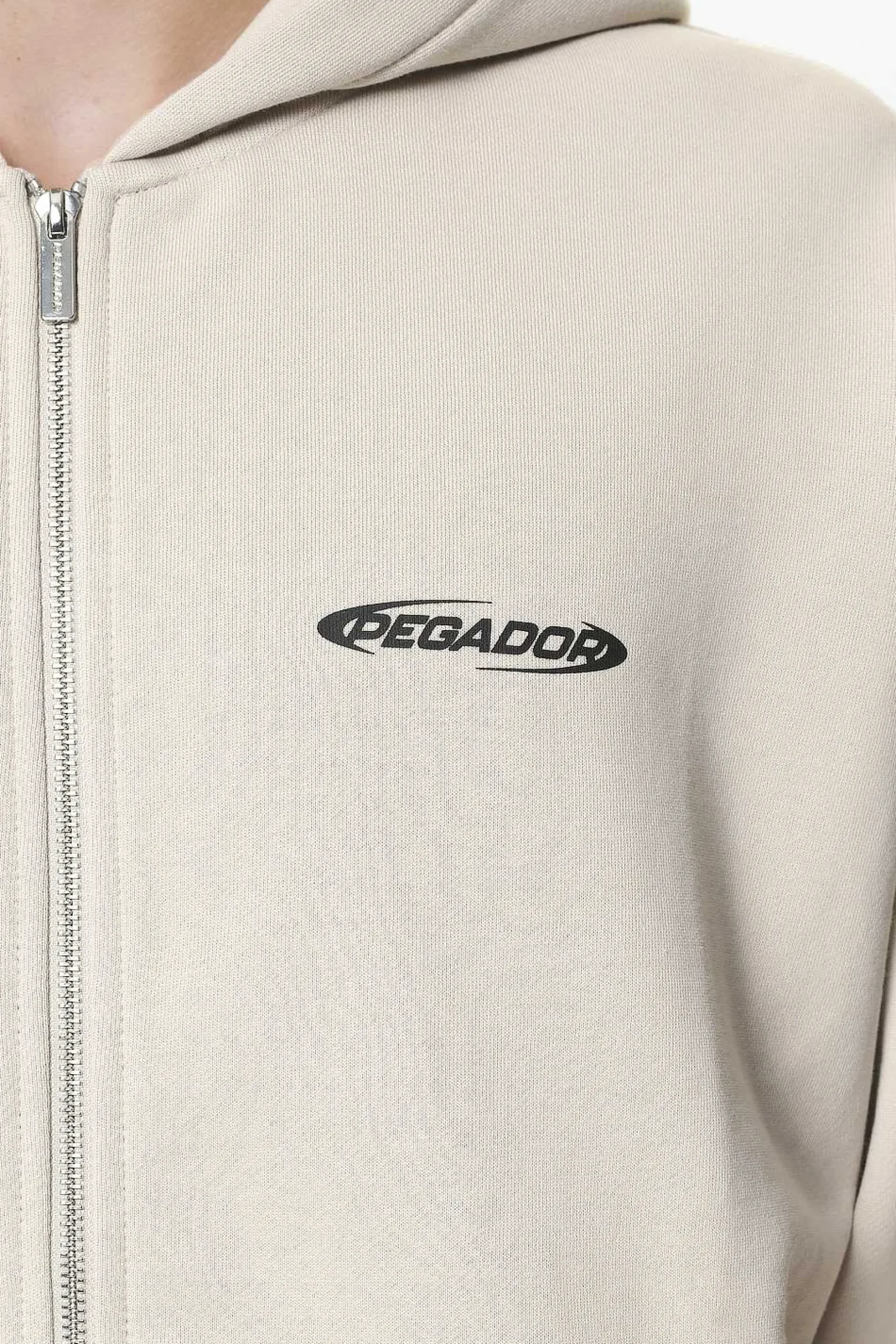 Pegador Furber Oversized Sweat Jacket Washed Dust Cream