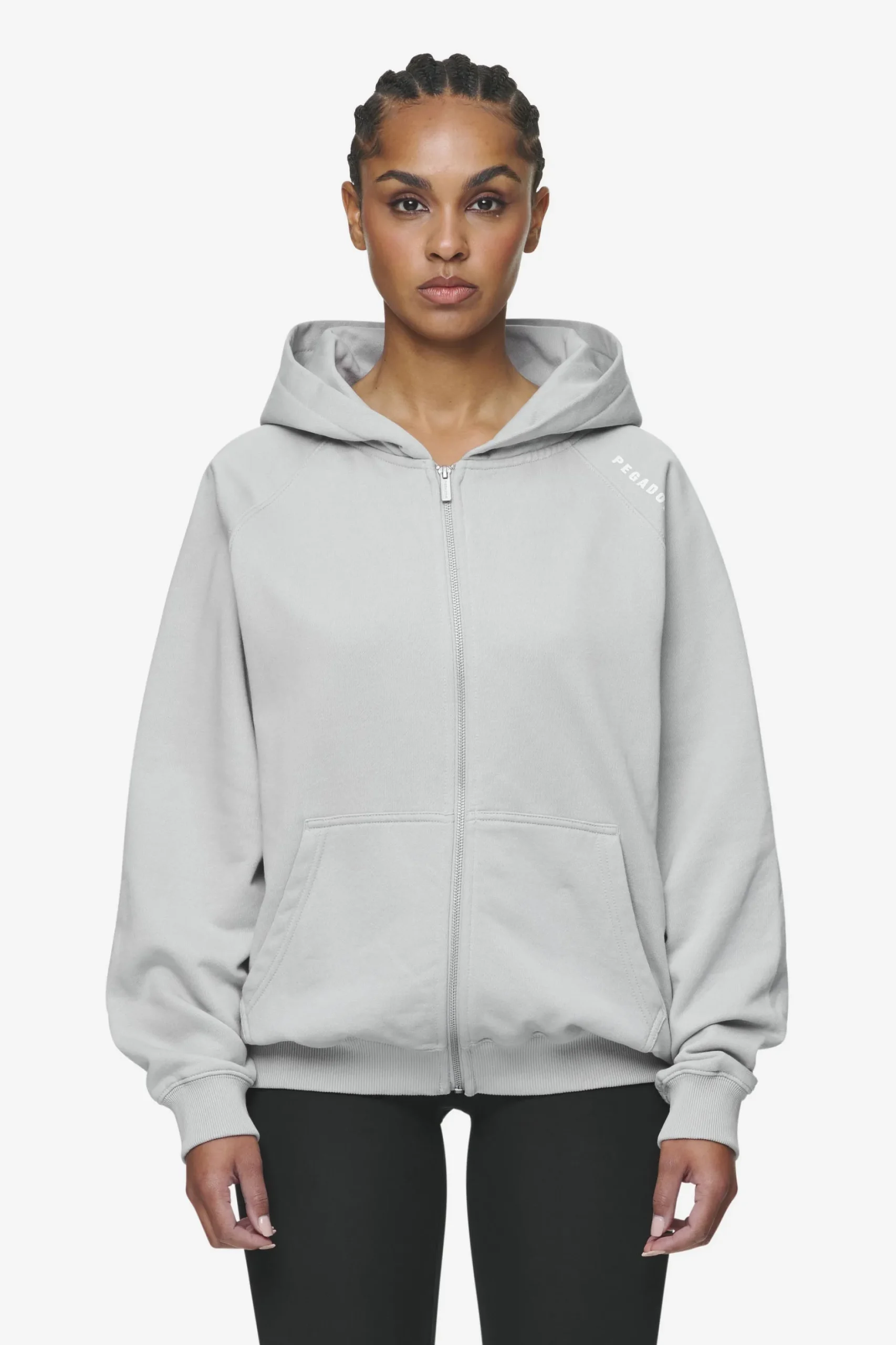 Pegador Gabi Oversized Sweat Jacket Washed Sky Grey