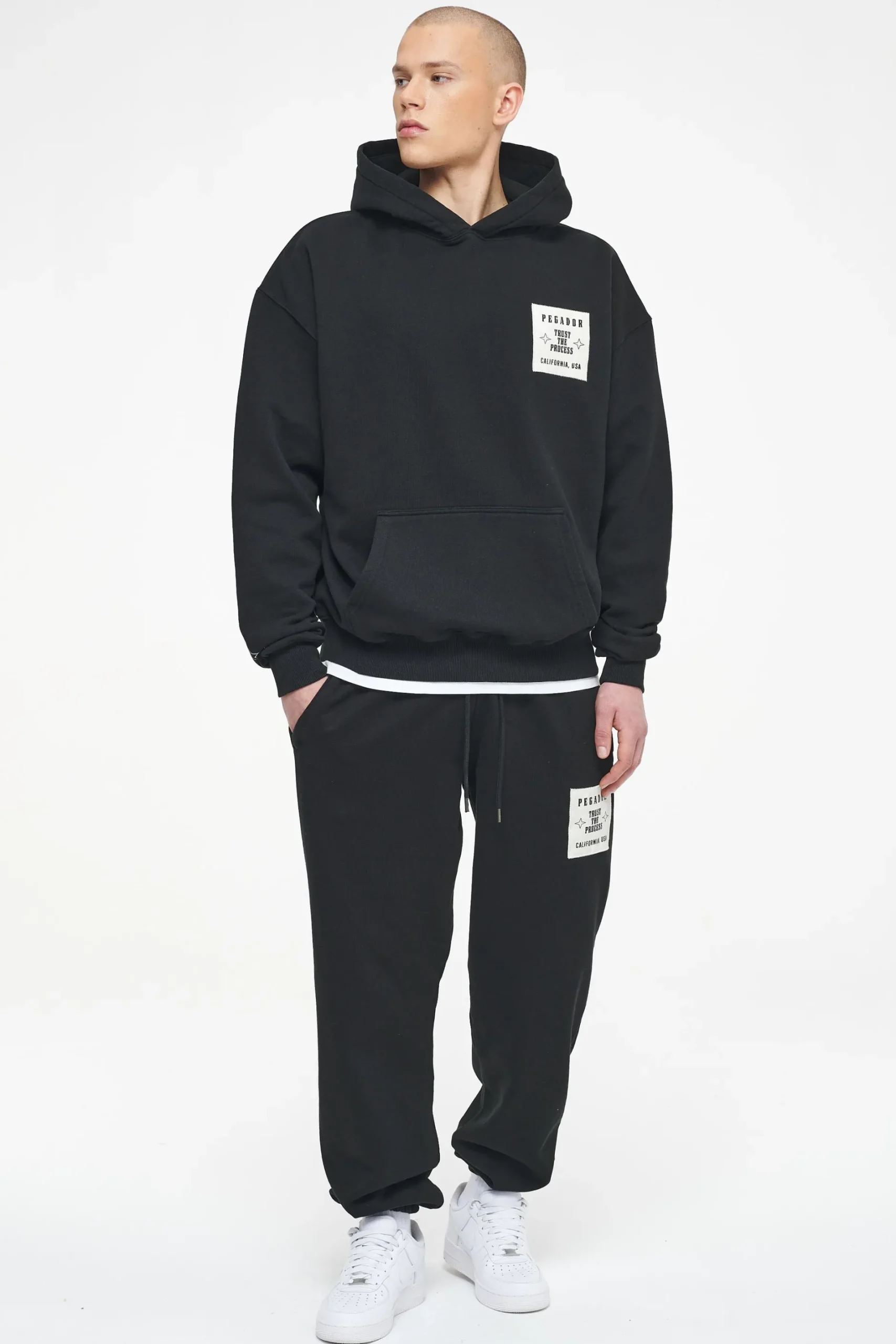 Pegador Galt Heavy Sweat Pants Vintage Washed Black Ink