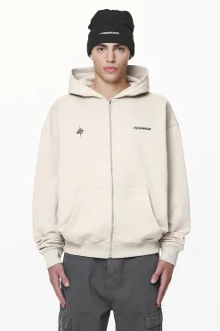 Pegador Gien Oversized Sweat Jacket Washed Dust Cream