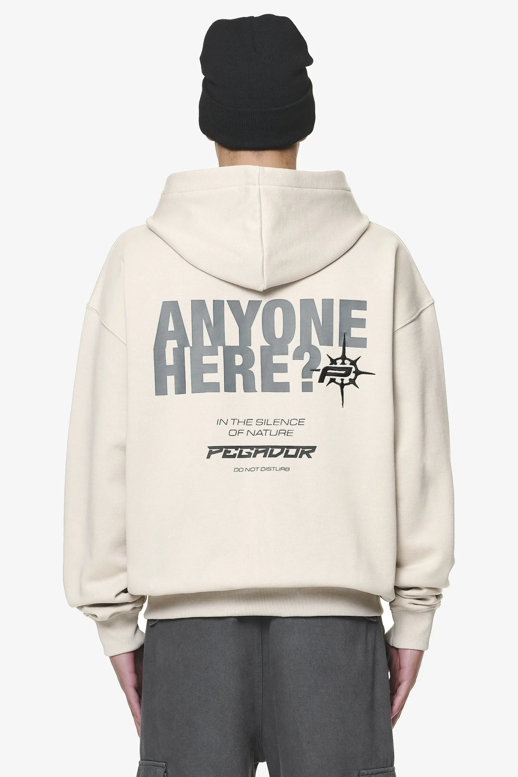 Pegador Gien Oversized Sweat Jacket Washed Dust Cream