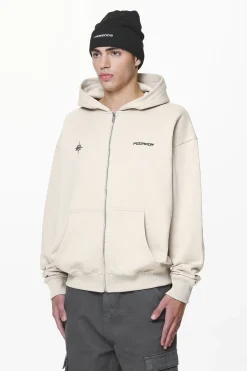 Pegador Gien Oversized Sweat Jacket Washed Dust Cream