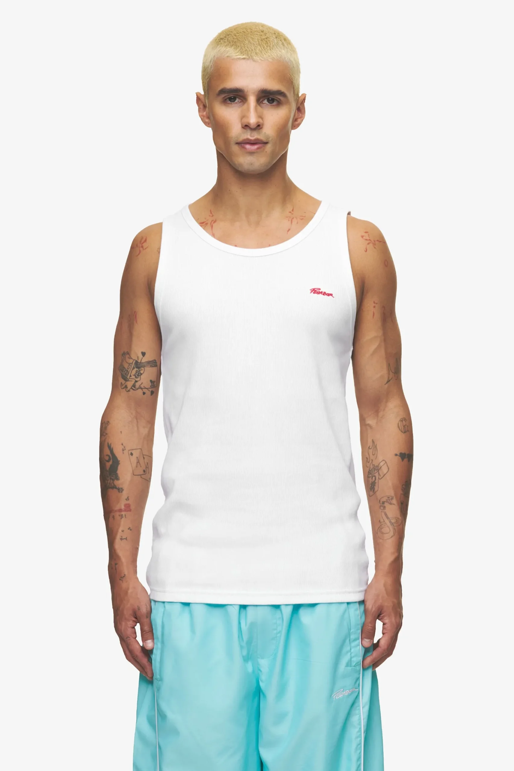Pegador Gino Rib Undershirt White Red