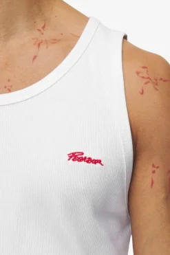 Pegador Gino Rib Undershirt White Red