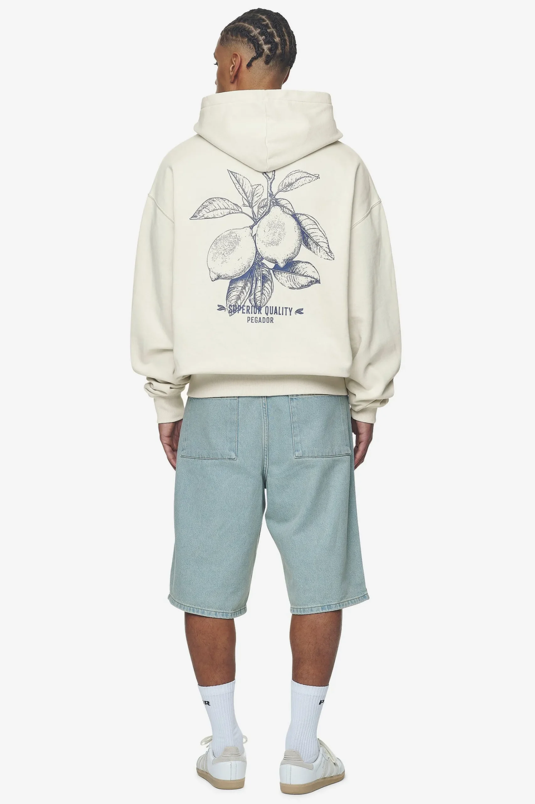 Pegador Goret Oversized Sweat Jacket Washed Salty Cream