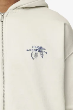 Pegador Goret Oversized Sweat Jacket Washed Salty Cream