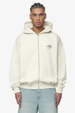Pegador Goret Oversized Sweat Jacket Washed Salty Cream