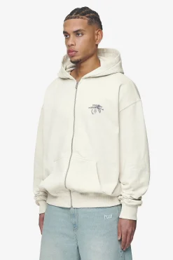 Pegador Goret Oversized Sweat Jacket Washed Salty Cream