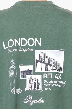 Pegador Harley Heavy Oversized Tee Vintage Washed Garden Green
