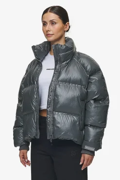 Pegador Henra Crushed Glossy Oversized Raglan Puffer Jacket