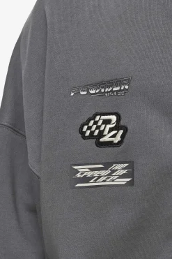 Pegador Hogan Boxy Sweat Jacket Washed Anthracite
