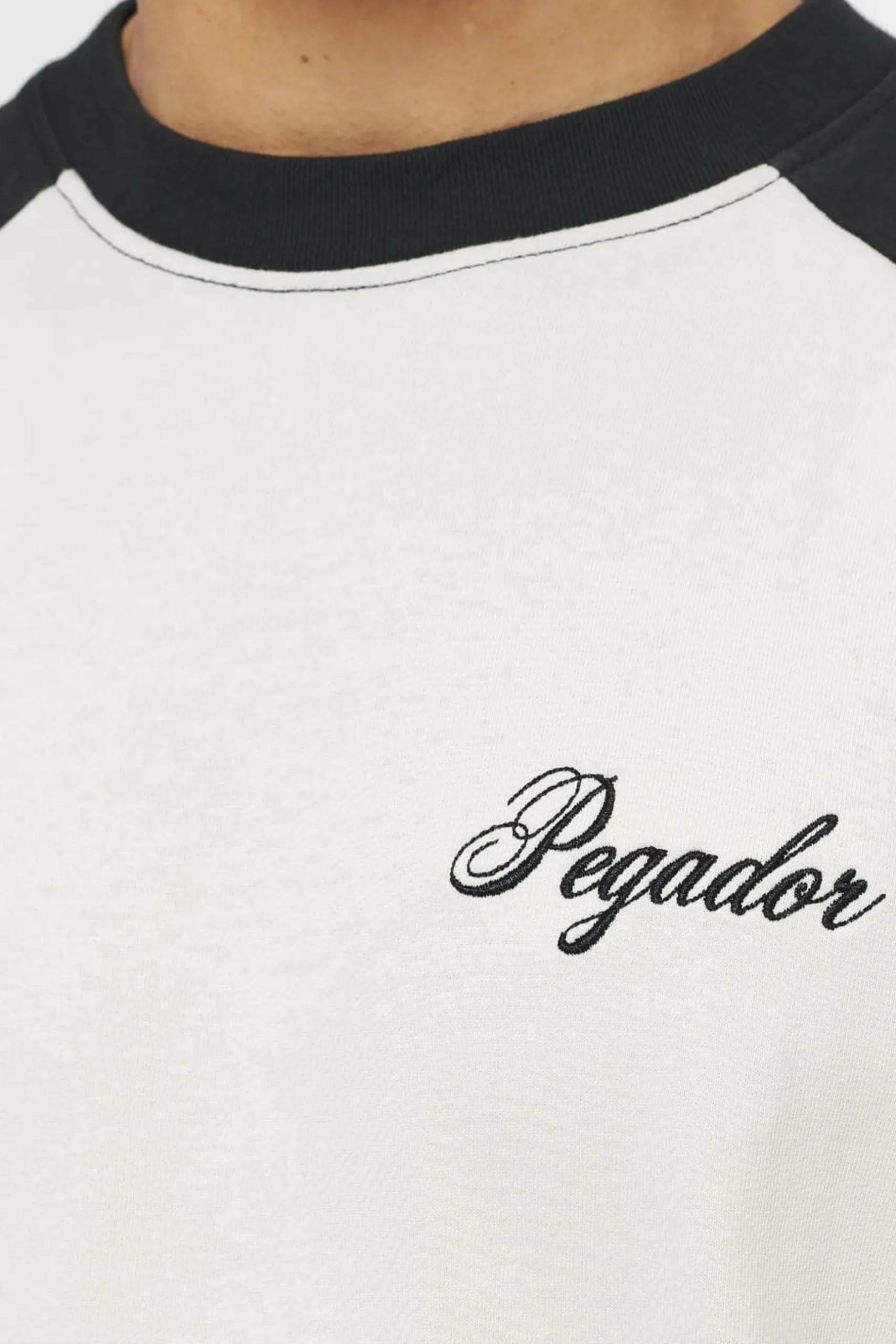 Pegador Hudson Raglan Oversized Tee Vintage Washed Angels Cream Black Ink