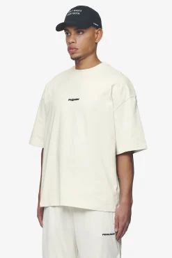 Pegador Hussey Boxy Tee Washed Salty Cream