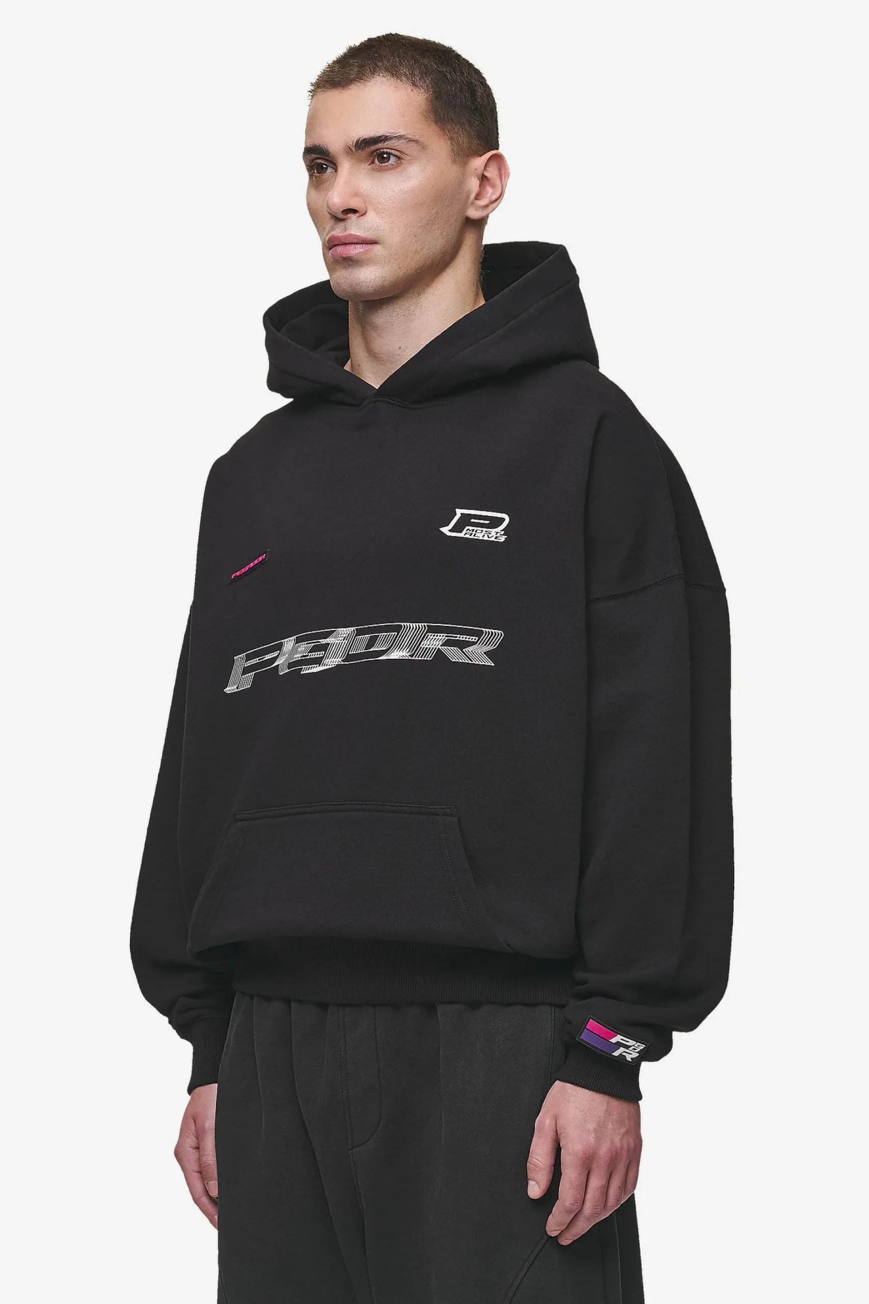 Pegador Iron Boxy Hoodie Washed Black