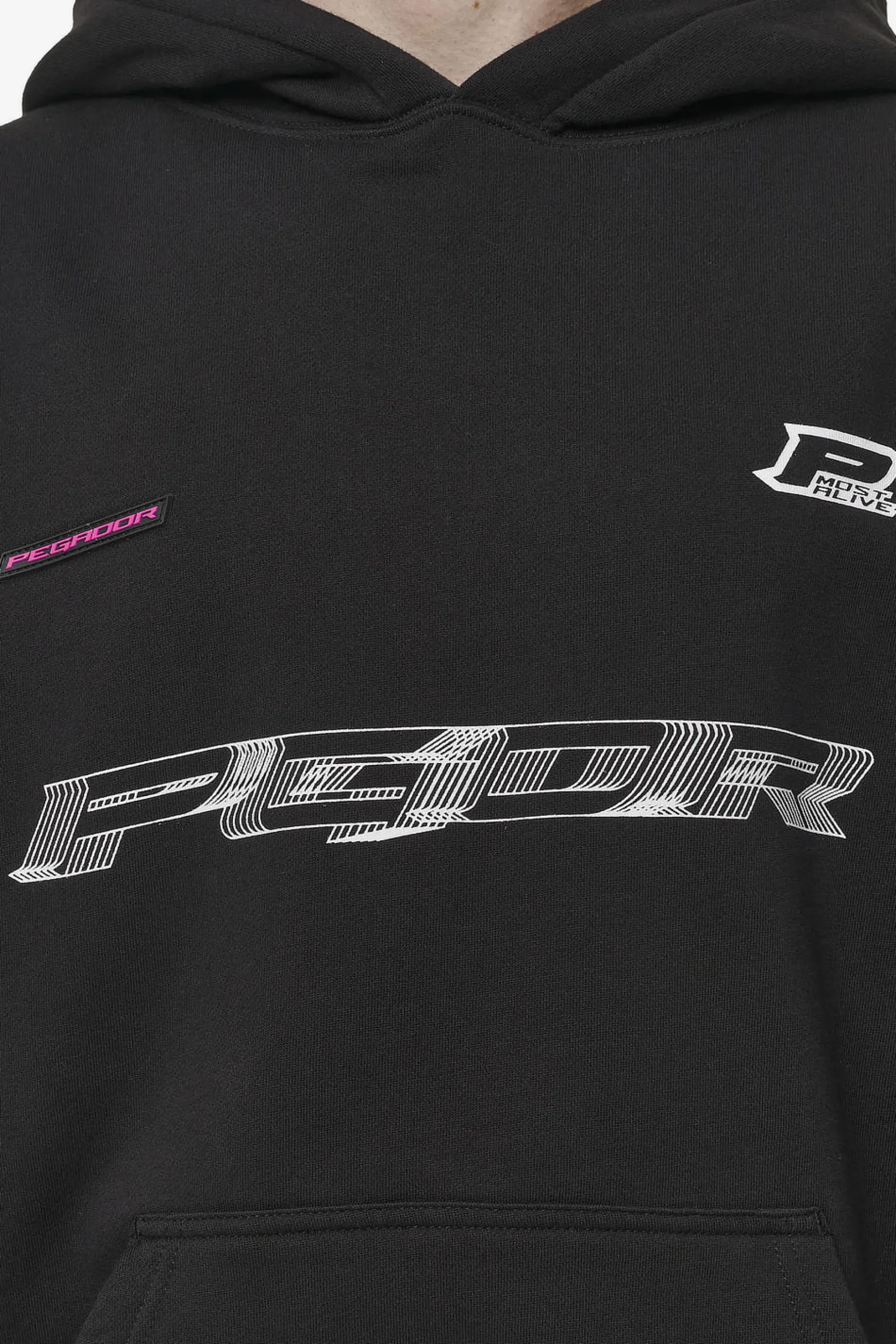 Pegador Iron Boxy Hoodie Washed Black