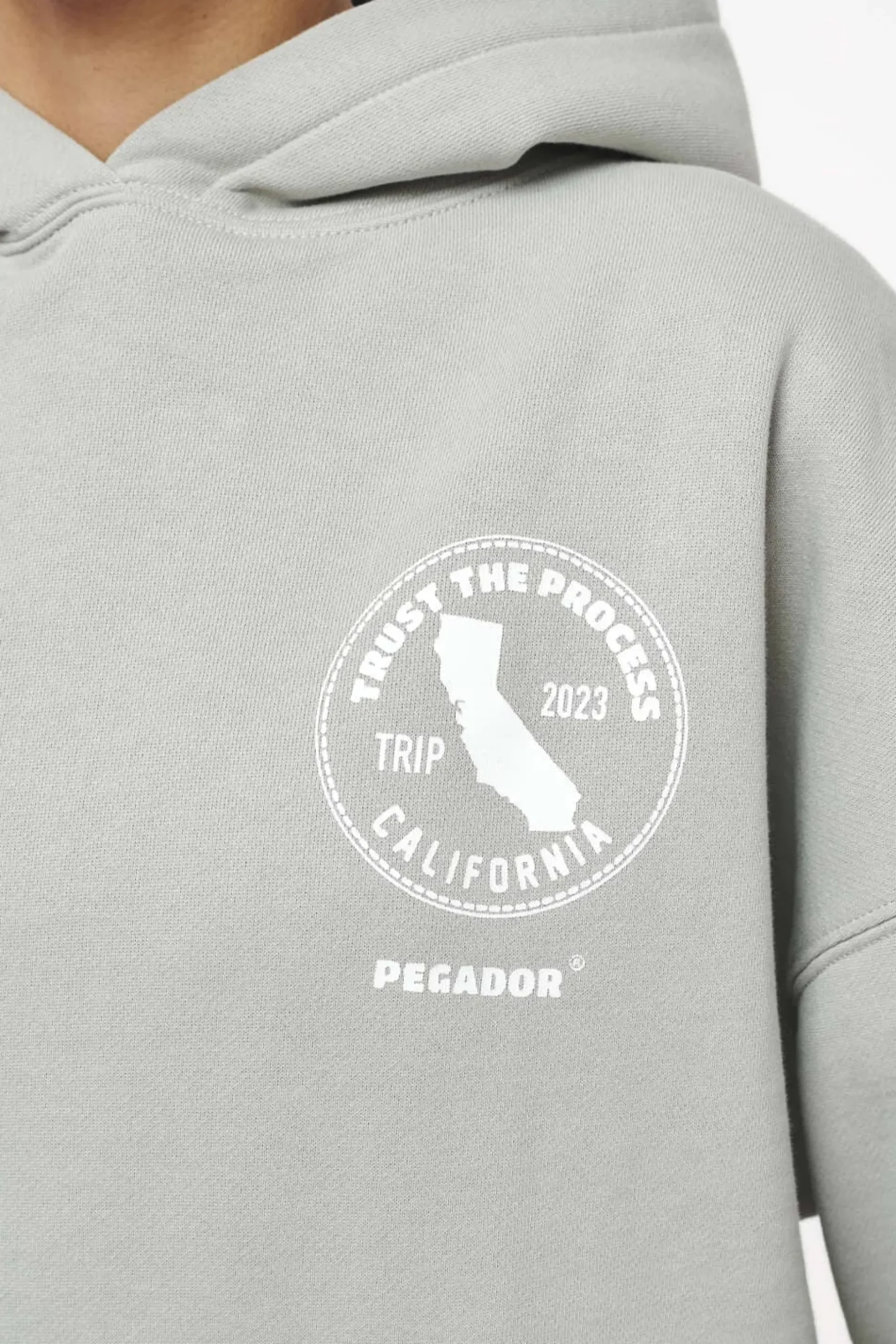 Pegador Jay Oversized Hoodie Vintage Washed Quiet Gray
