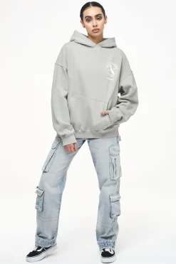 Pegador Jay Oversized Hoodie Vintage Washed Quiet Gray