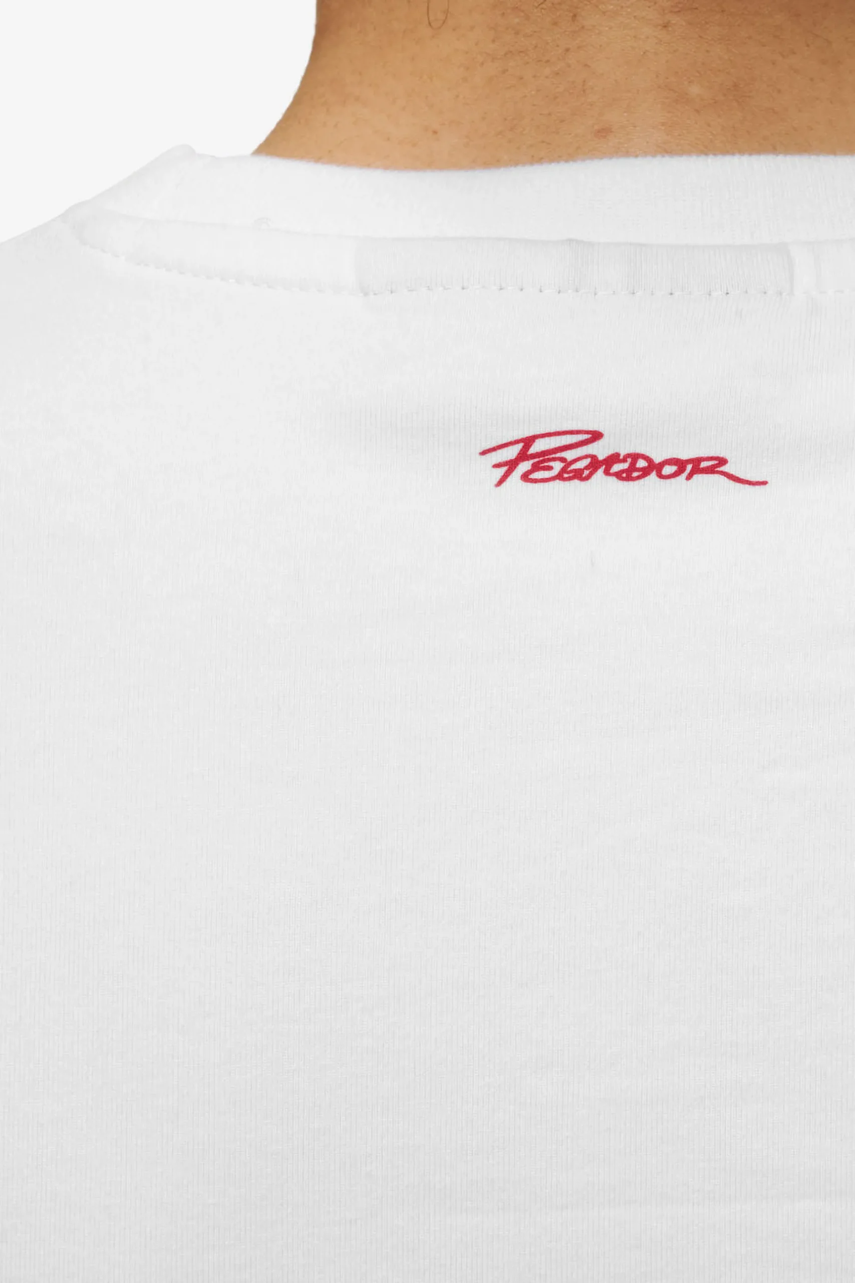 Pegador Jayde Baby Tee White Red