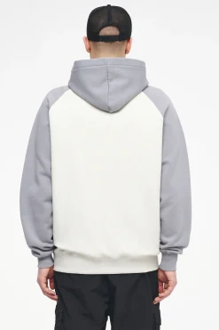 Pegador Keefer Raglan Hoodie Vintage Washed Angels Cream Dusk Grey