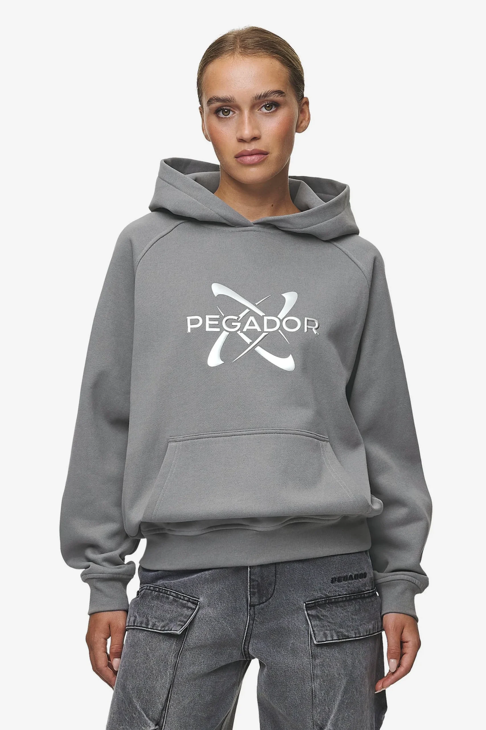 Pegador Klaria Oversized Hoodie Washed Deep Grey