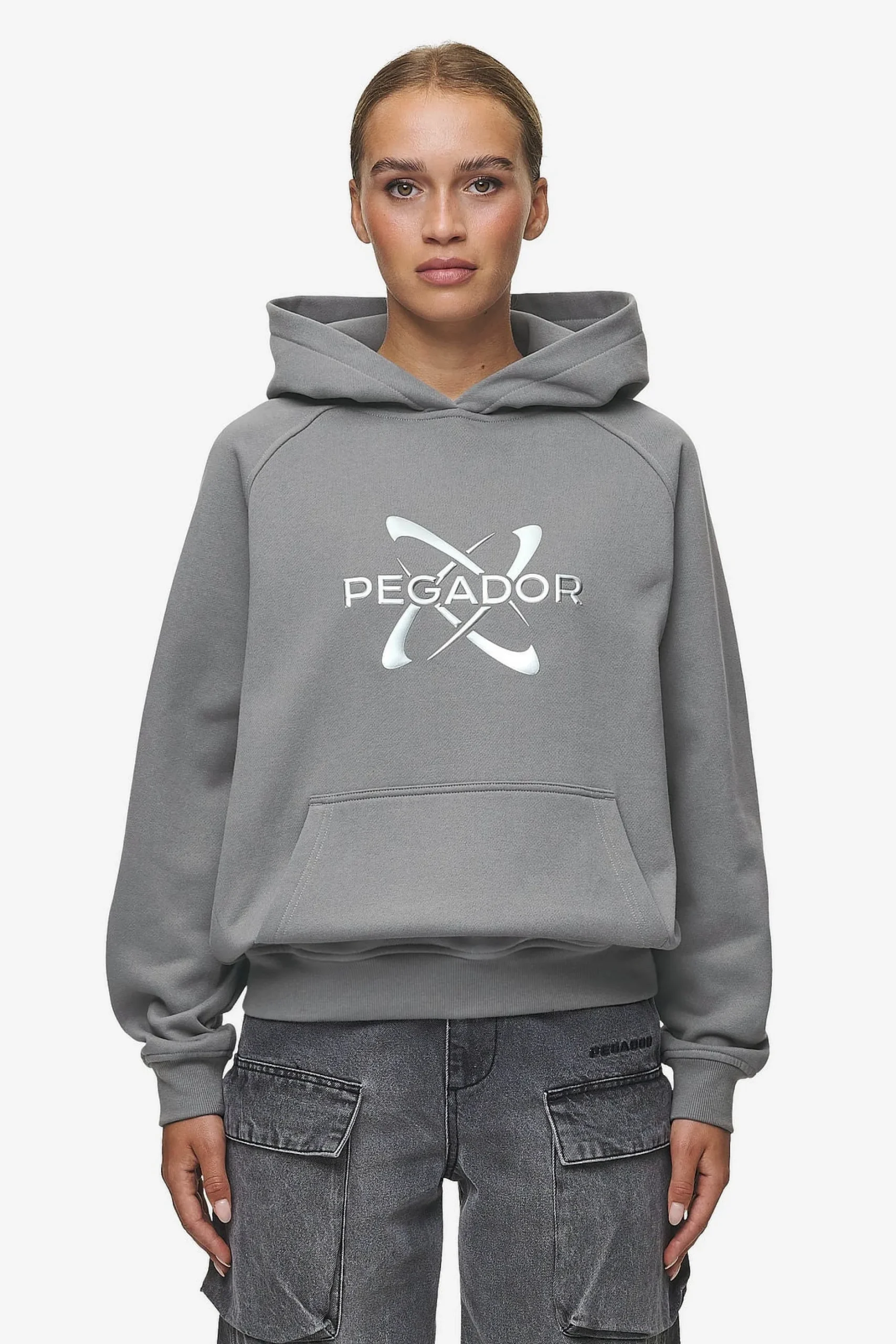Pegador Klaria Oversized Hoodie Washed Deep Grey
