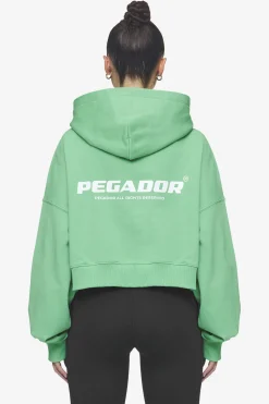 Pegador Lana Logo Cropped Sweat Jacket White