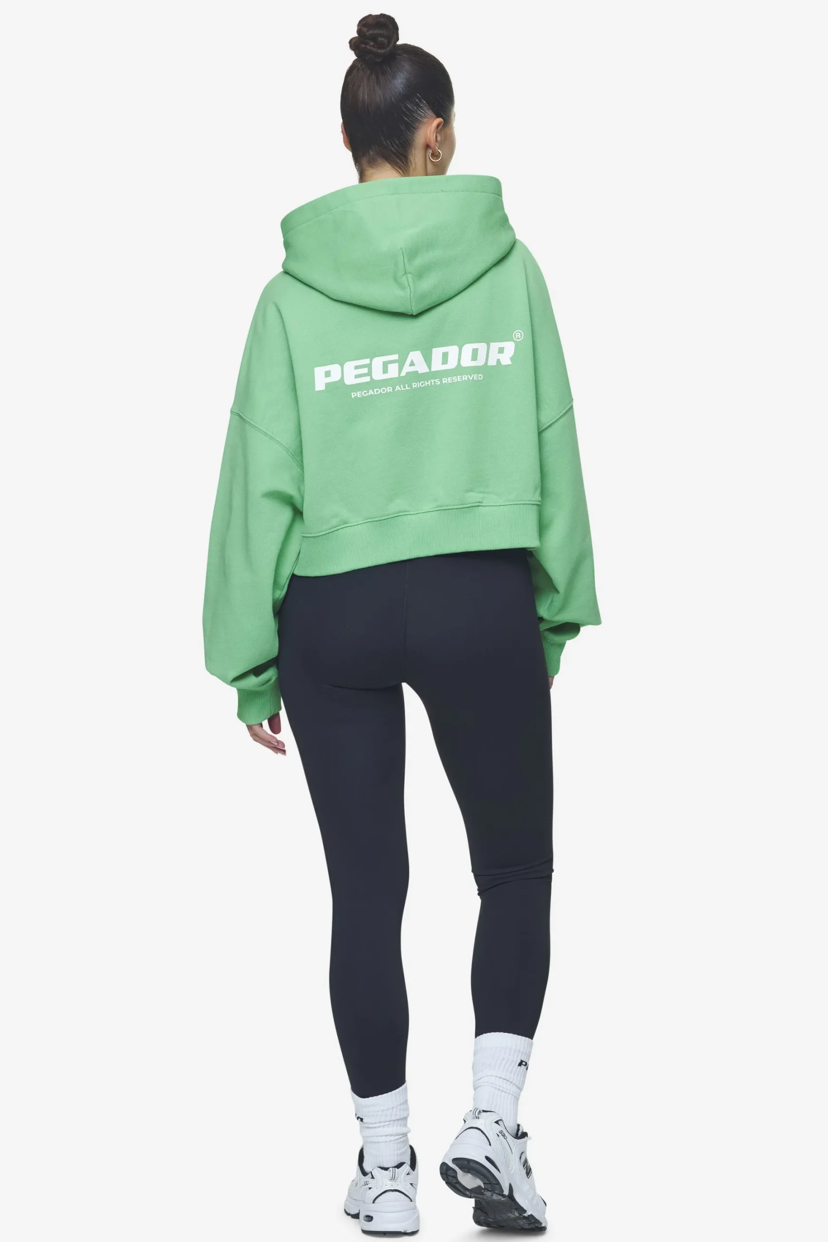 Pegador Lana Logo Cropped Sweat Jacket White