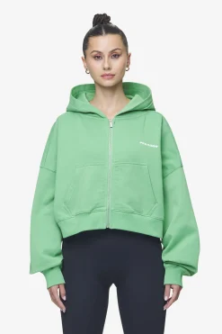 Pegador Lana Logo Cropped Sweat Jacket White