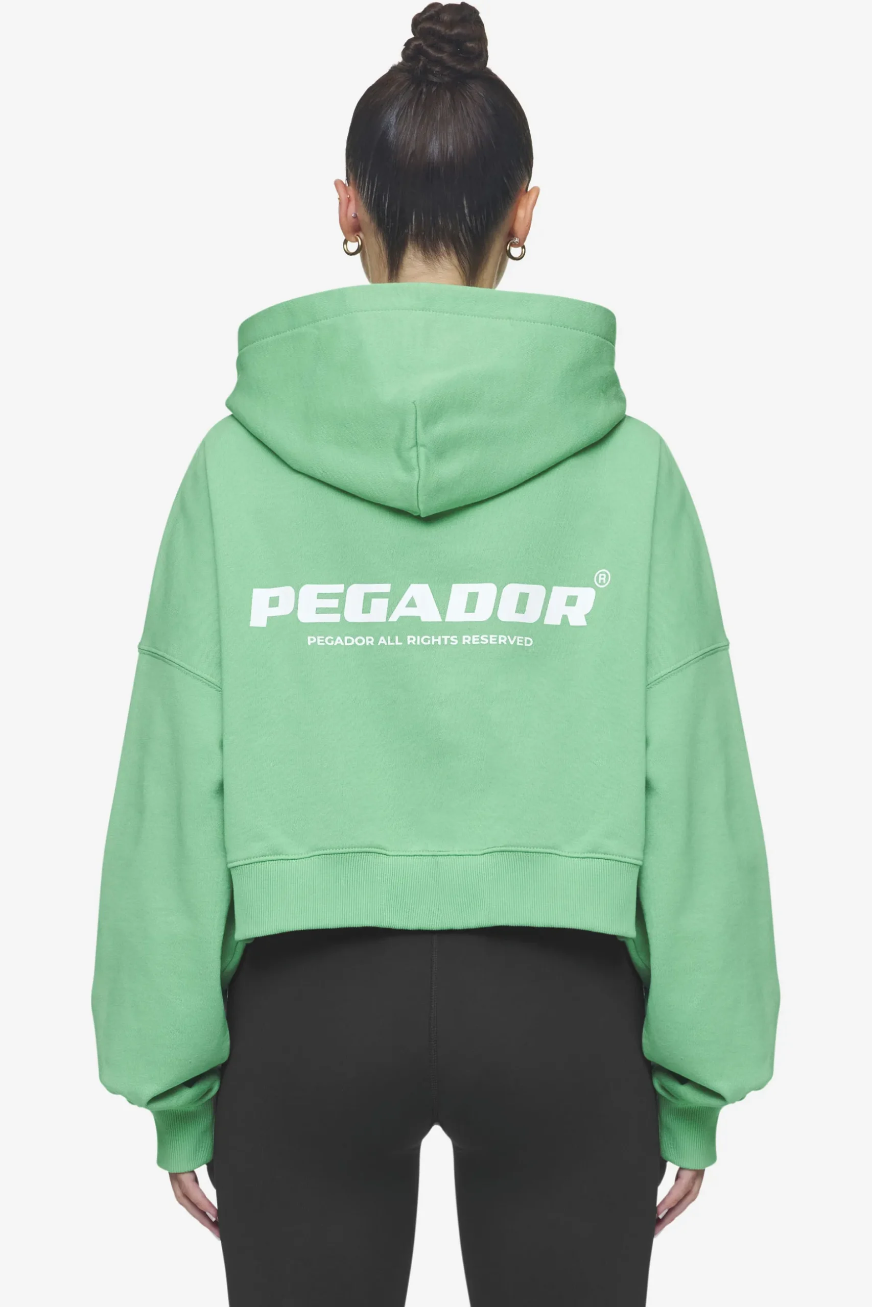 Pegador Lana Logo Cropped Sweat Jacket White