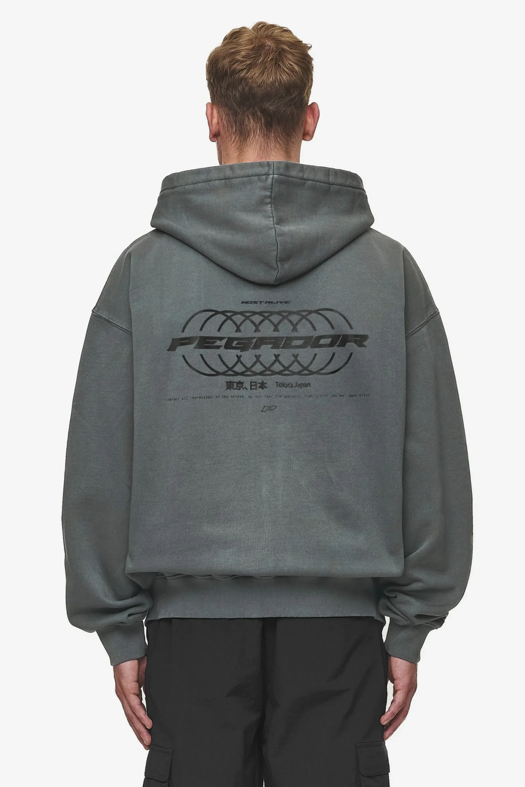 Pegador Lance Oversized Sweat Jacket Vintage Anthracite