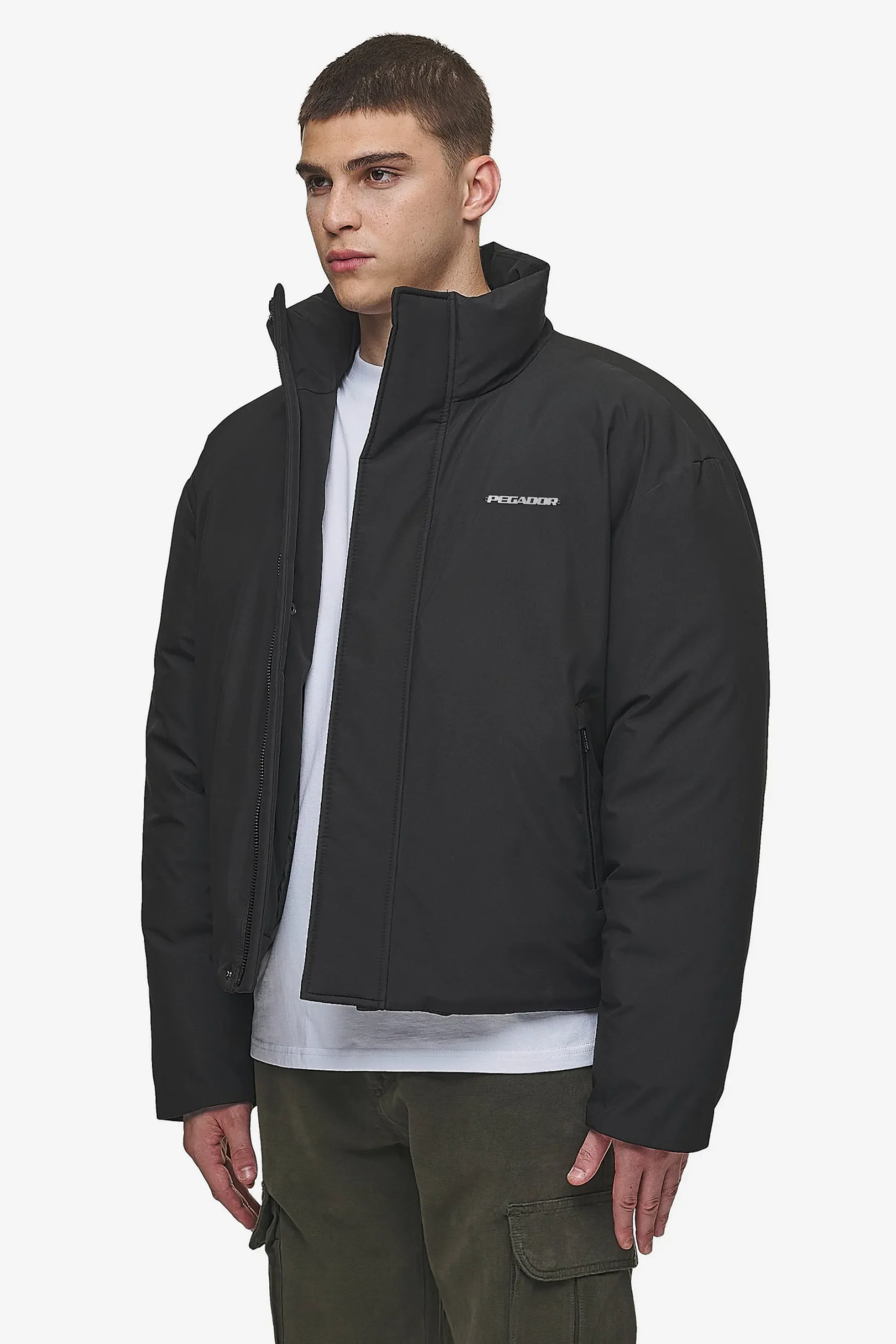 Pegador Lavoy Cropped Boxy Puffer Jacket