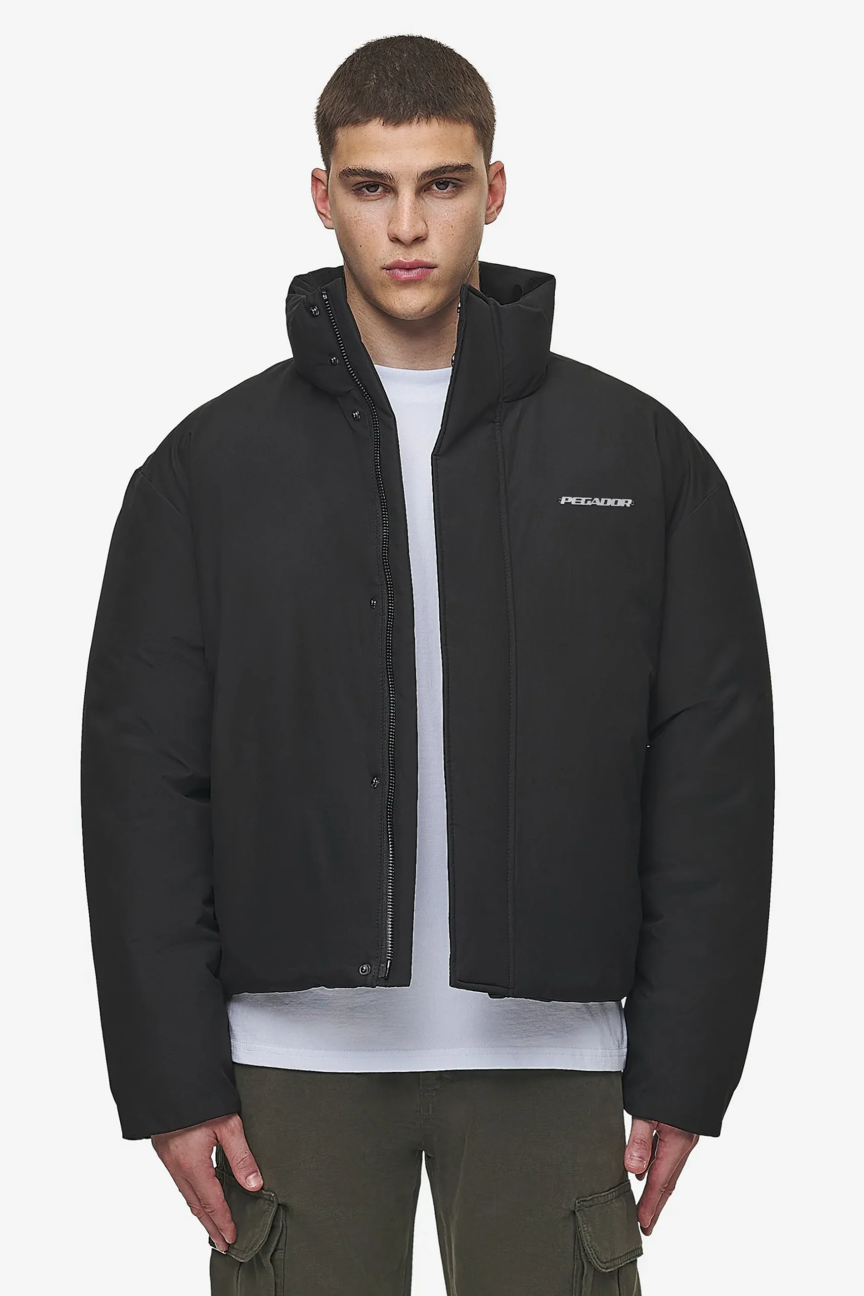 Pegador Lavoy Cropped Boxy Puffer Jacket