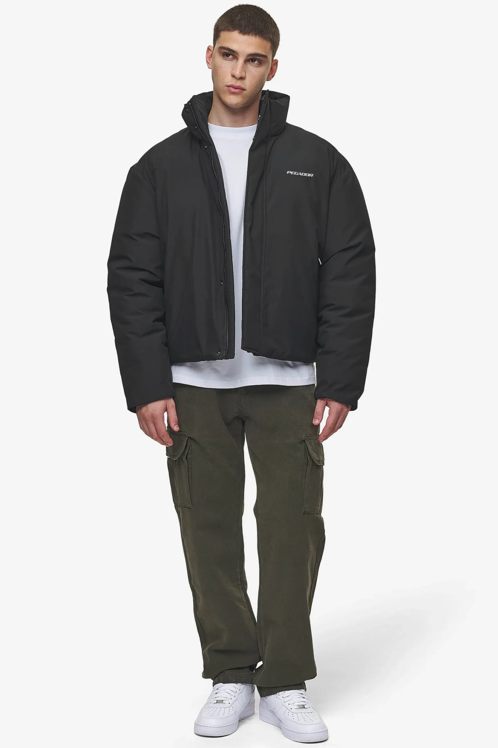 Pegador Lavoy Cropped Boxy Puffer Jacket
