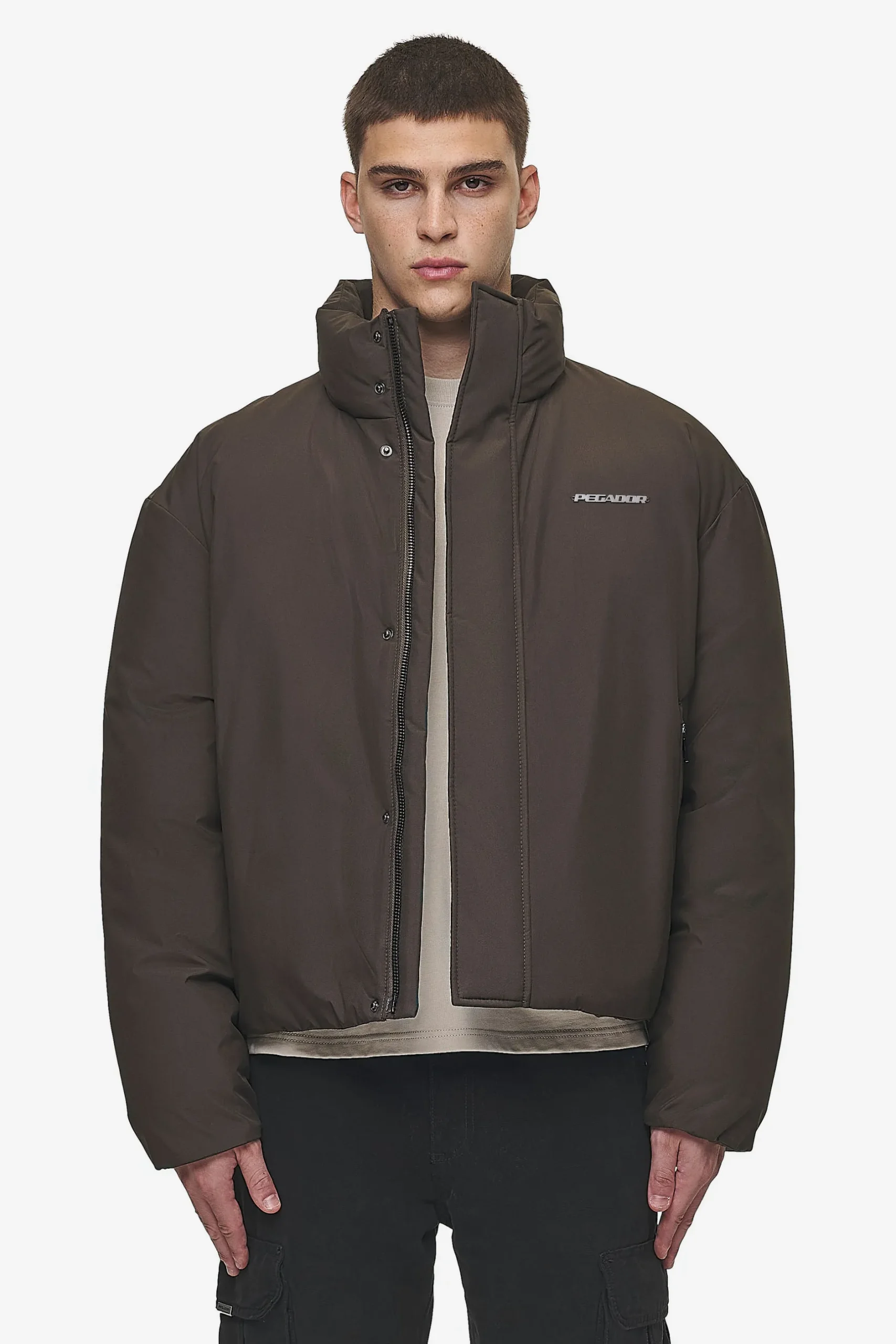 Pegador Lavoy Cropped Boxy Puffer Jacket