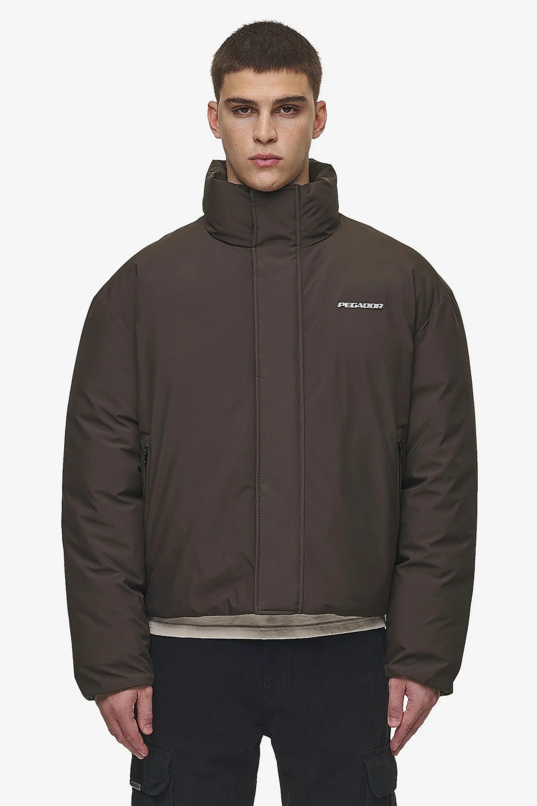 Pegador Lavoy Cropped Boxy Puffer Jacket