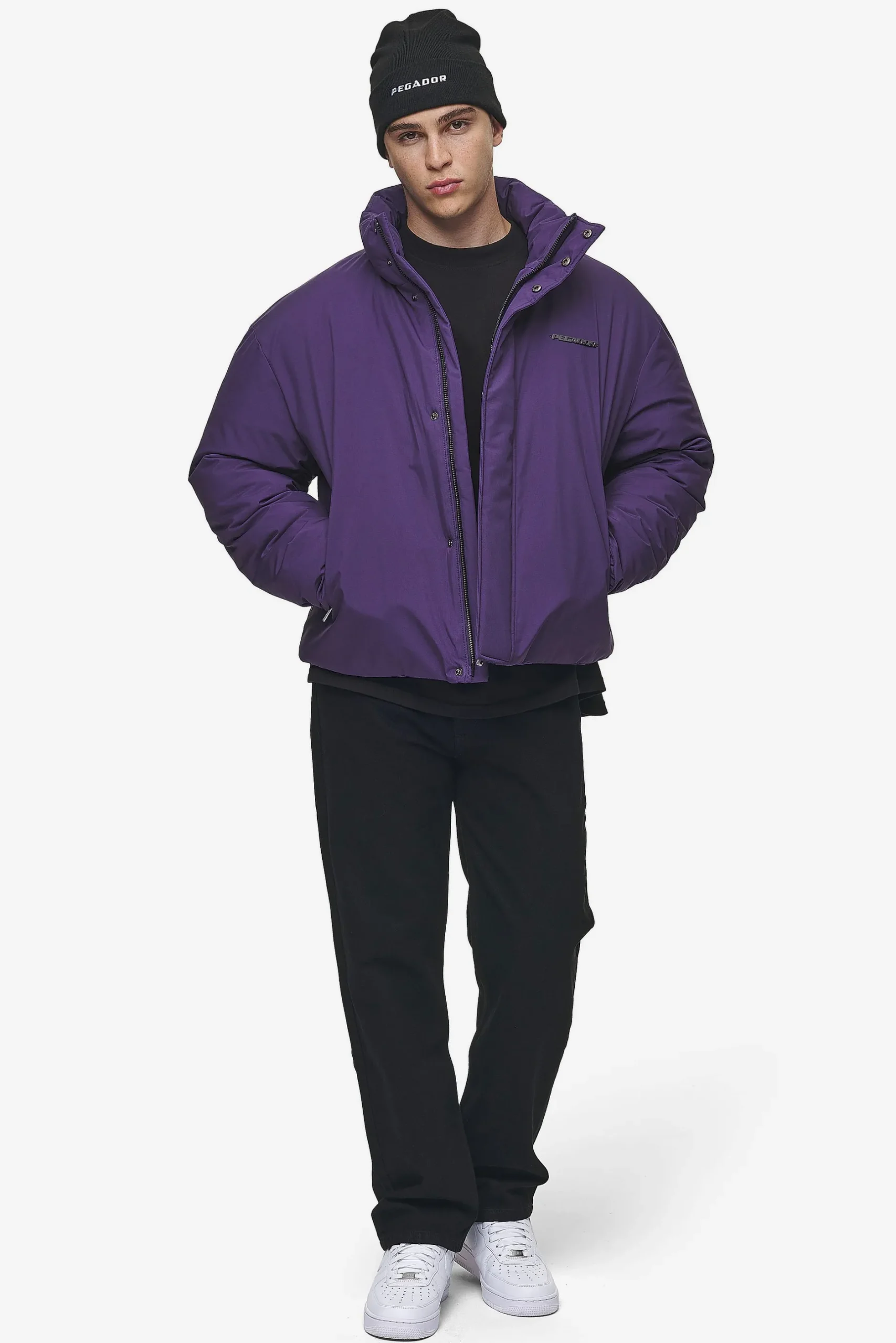 Pegador Lavoy Cropped Boxy Puffer Jacket