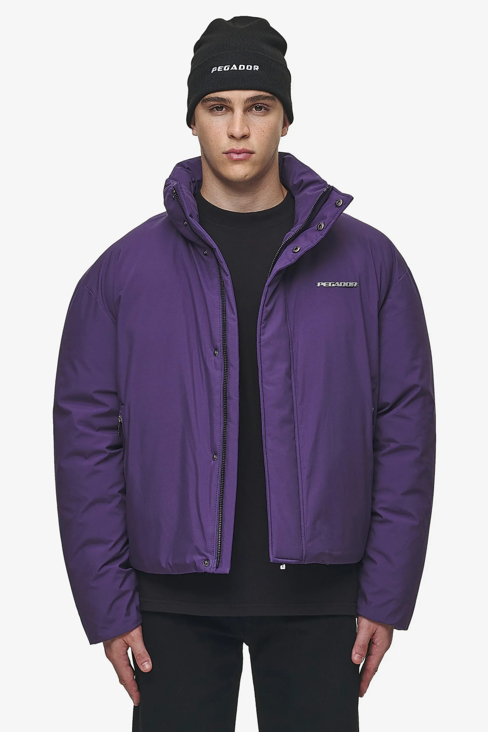 Pegador Lavoy Cropped Boxy Puffer Jacket