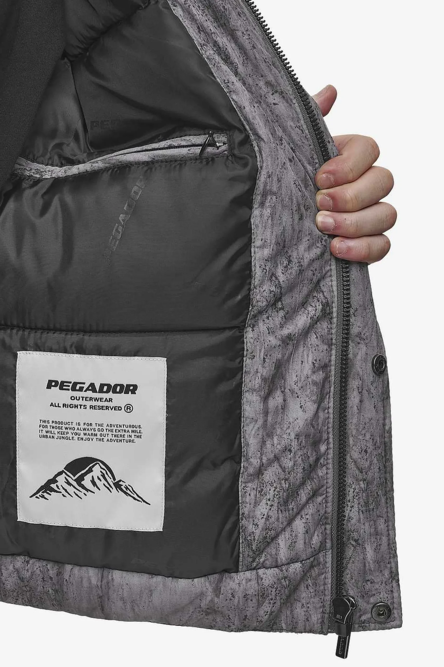 Pegador Lavoy Ripstop Crushed Cropped Boxy Puffer Jacket