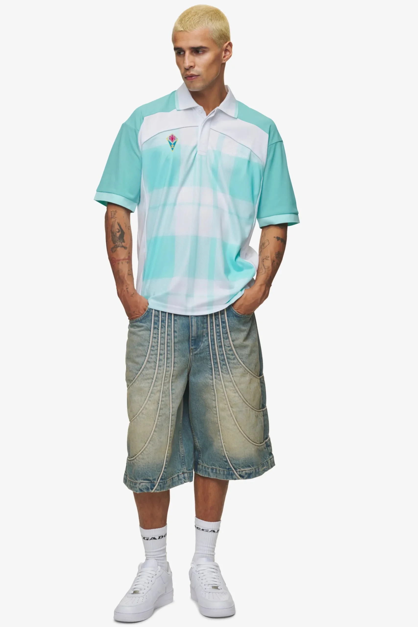 Pegador Lawn Jersey Sky Blue White