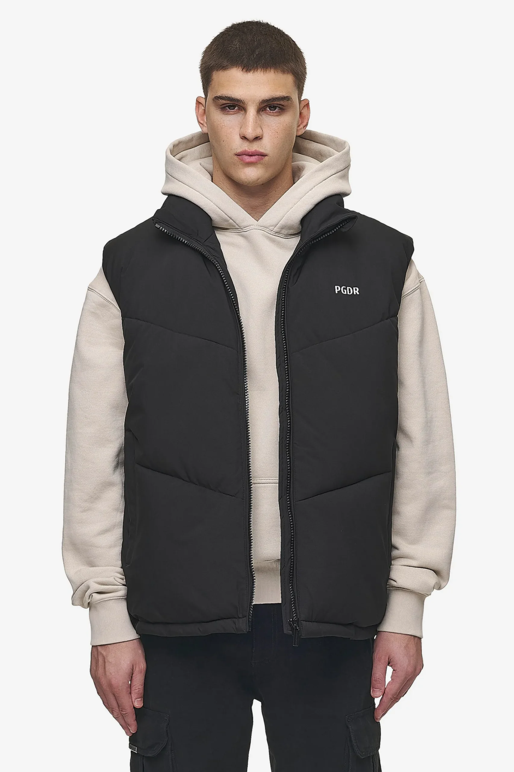 Pegador Leddy Oversized Puffer Vest Black