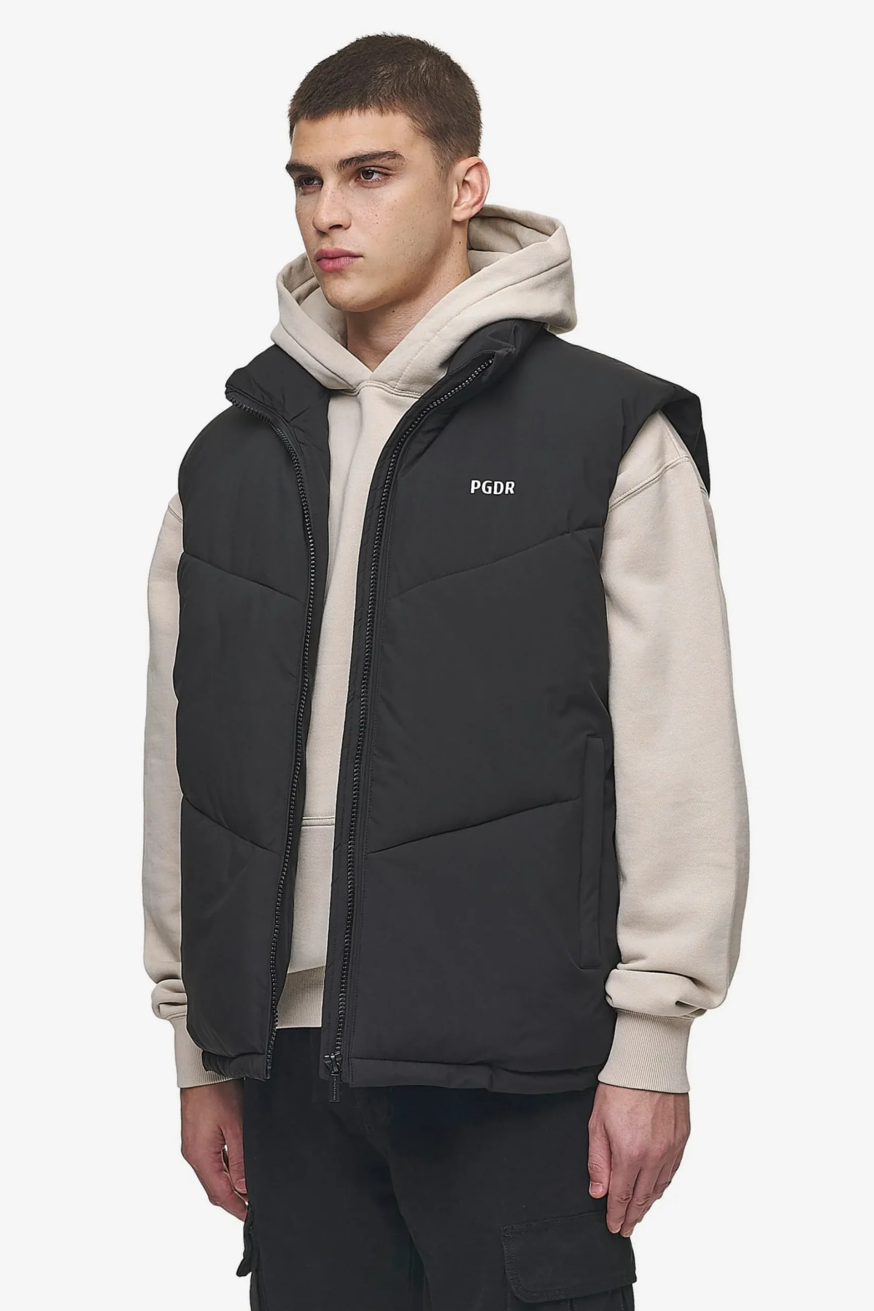 Pegador Leddy Oversized Puffer Vest Black