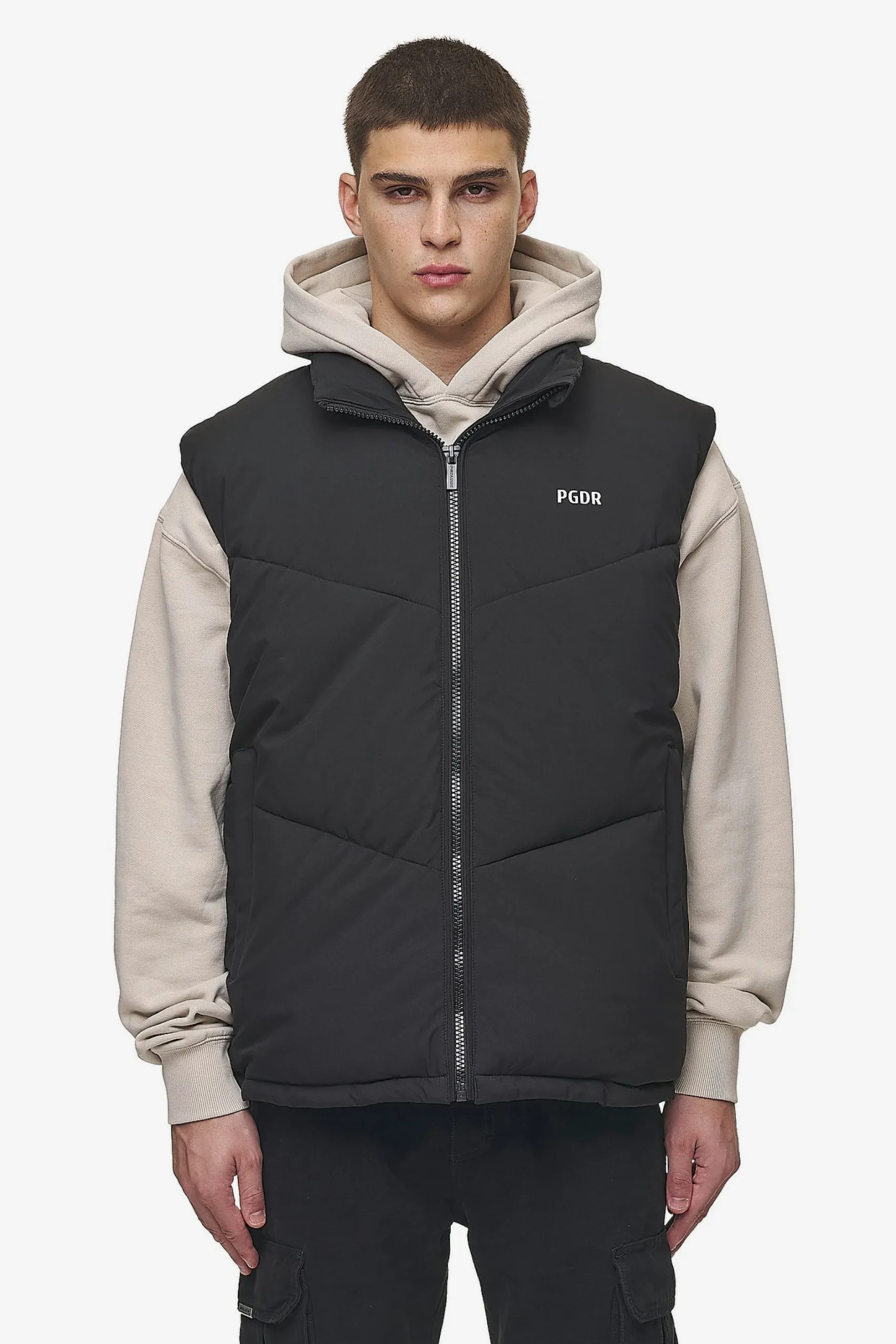 Pegador Leddy Oversized Puffer Vest Black