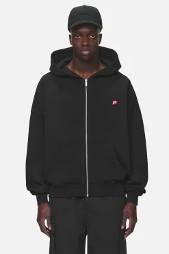 Pegador Leono Boxy Sweat Jacket Washed Black