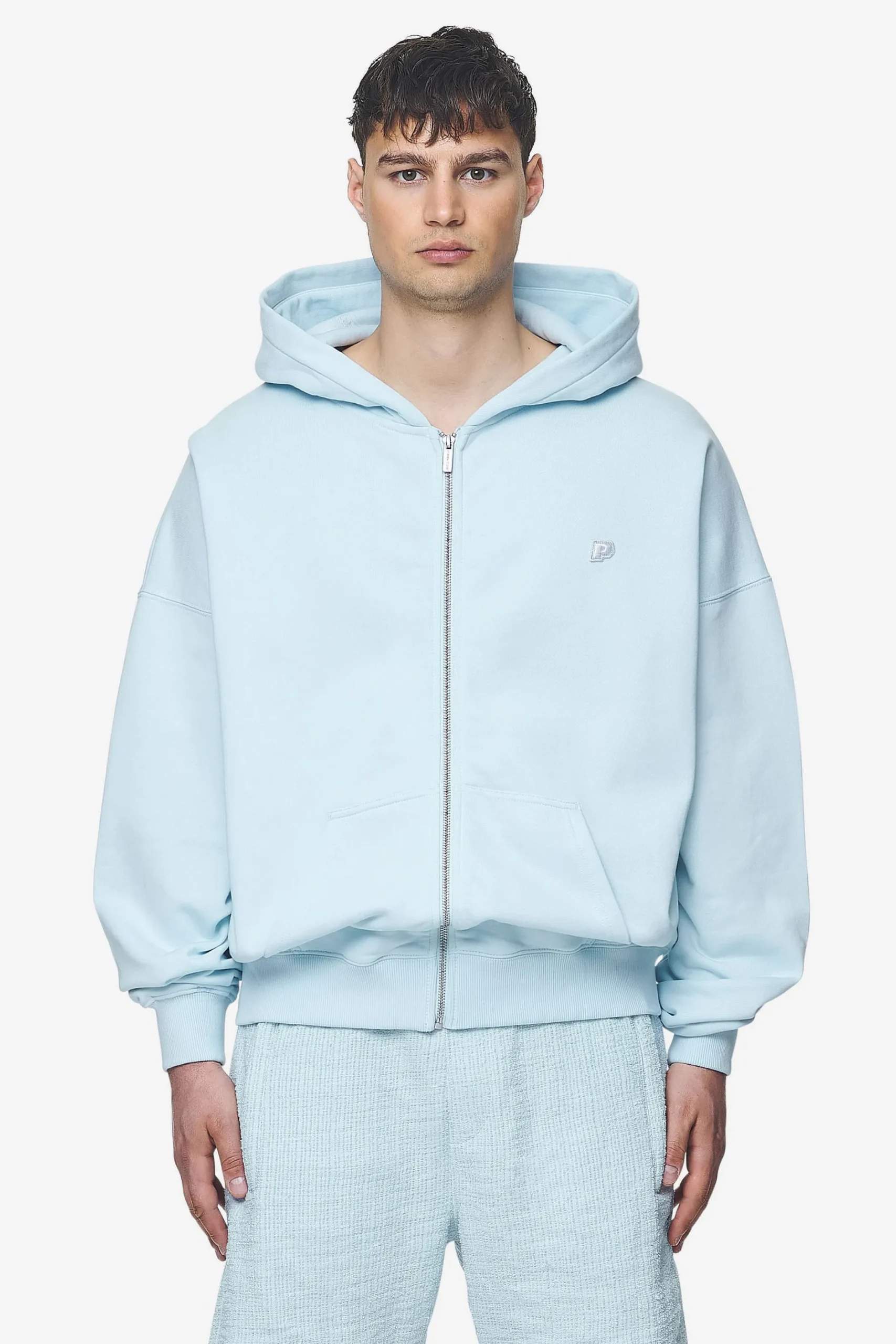 Pegador Leono Boxy Sweat Jacket Baby Blue